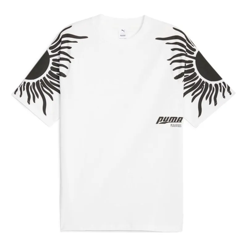 PUMA x PLEASURES Graphic T-shirt 'White' 625195-02 sold by KicksCrew