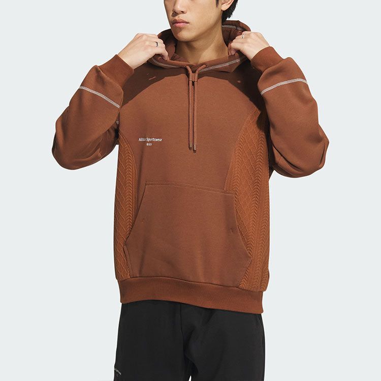 Adidas St Fleece Hoodies 'Brown' IQ1365 sold by KicksCrew product image thumbnail 2