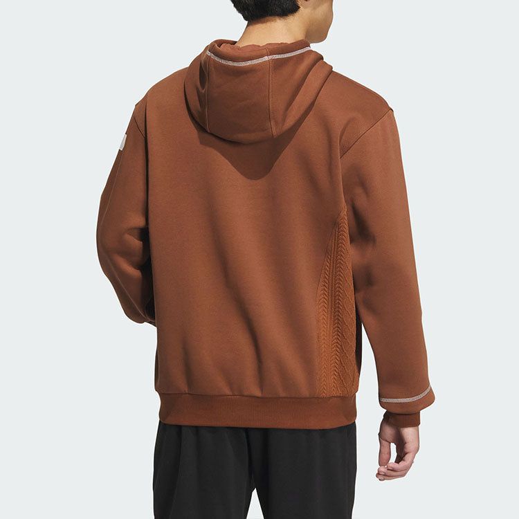Adidas St Fleece Hoodies 'Brown' IQ1365 sold by KicksCrew product image thumbnail 3