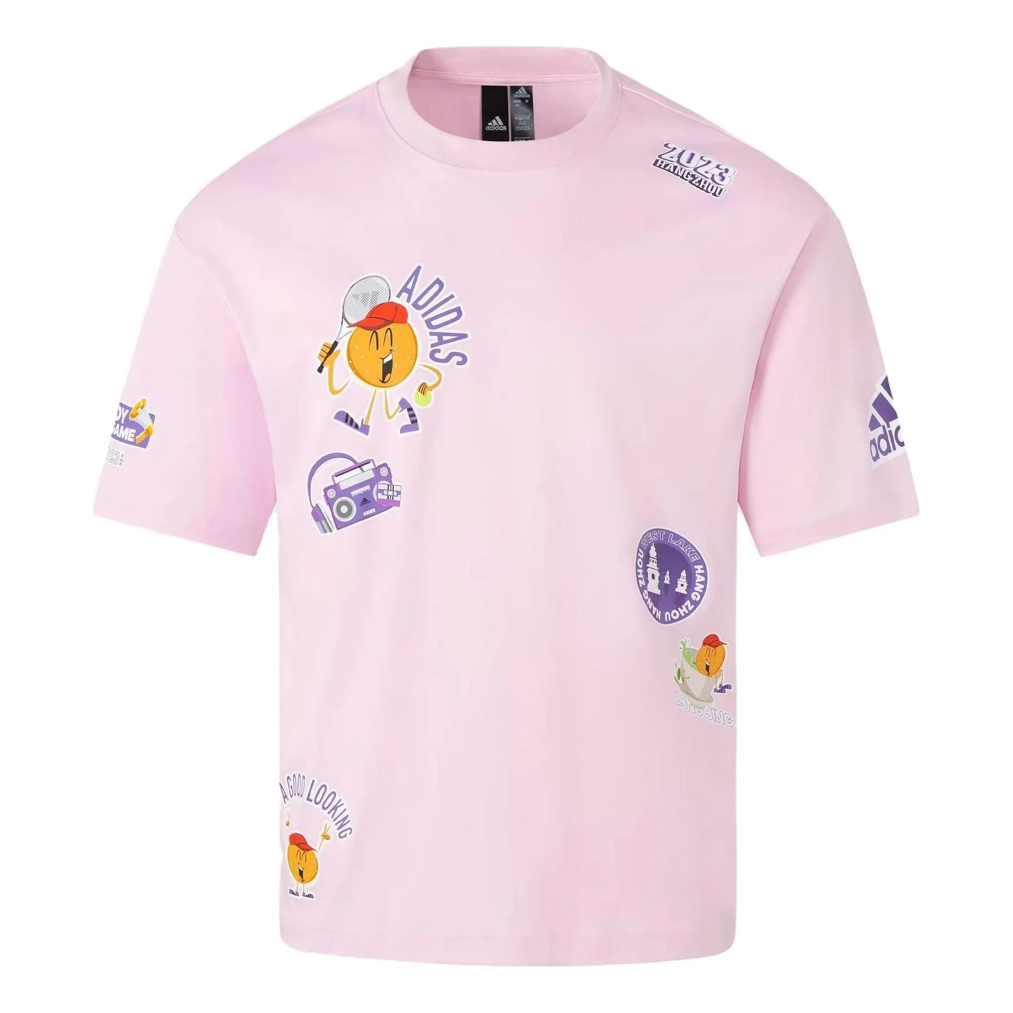 adidas Hangzhou Wuyibing Collab T-Shirt 'Pink' JE0952 sold by KicksCrew