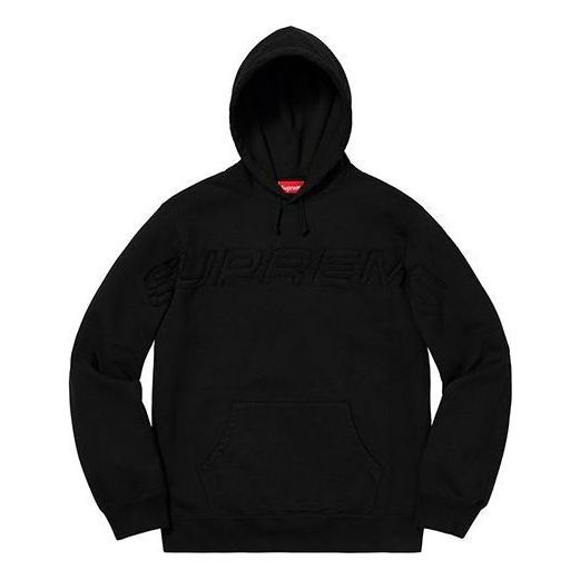 Supreme Set In Logo Hooded Sweatshirt 'Black' SUP-SS19-098 sold by KicksCrew