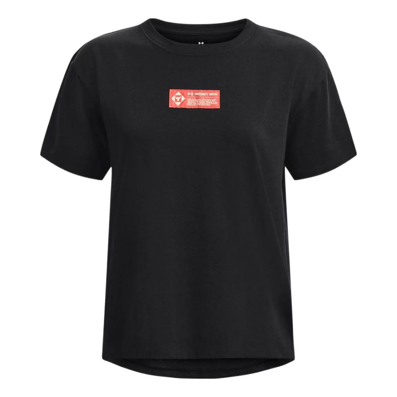 (WMNS) Under Armour Project Rock Graphic T-shirt 'Black' 1376917-001 sold by KicksCrew