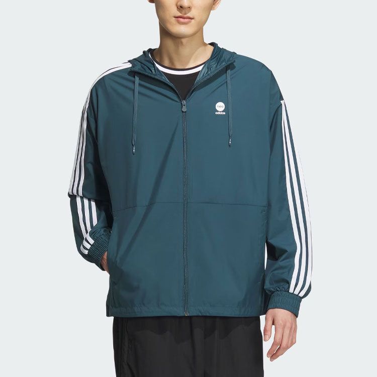 Adidas Neo Essentials Windbreaker Jackets 'Teal' IK5048 sold by KicksCrew product image thumbnail 2