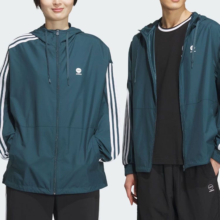 Adidas Neo Essentials Windbreaker Jackets 'Teal' IK5048 sold by KicksCrew product image thumbnail 5