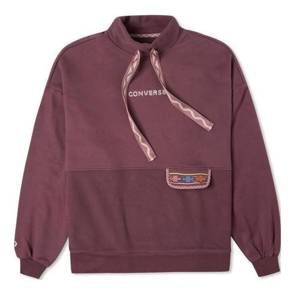 (WMNS) Converse Tapesyt Crew Sweatshirt 'Dark Mauve' 10025059-A02 sold by KicksCrew