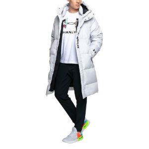 Under Armour Long Down Bench Coat 'White Black' 1353556-104 sold by KicksCrew