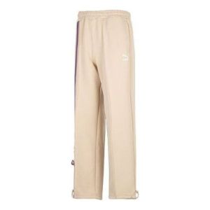PUMA Team Badge Straight-leg Pants 'Beige' 677376-67 sold by KicksCrew