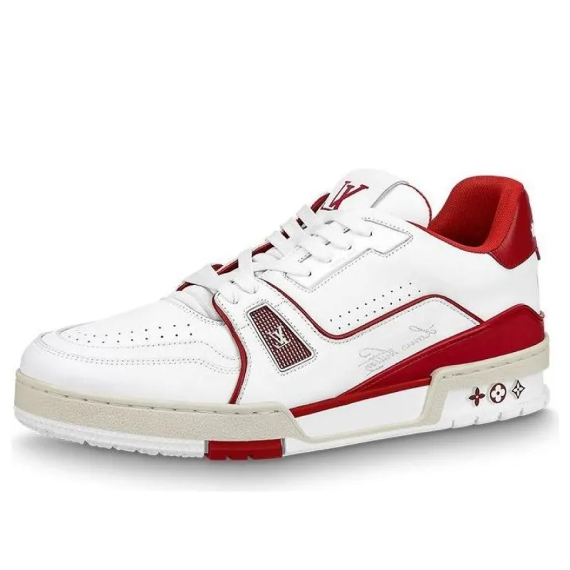 LOUIS VUITTON Trainers 'White Red' 1A8ZPR sold by KicksCrew