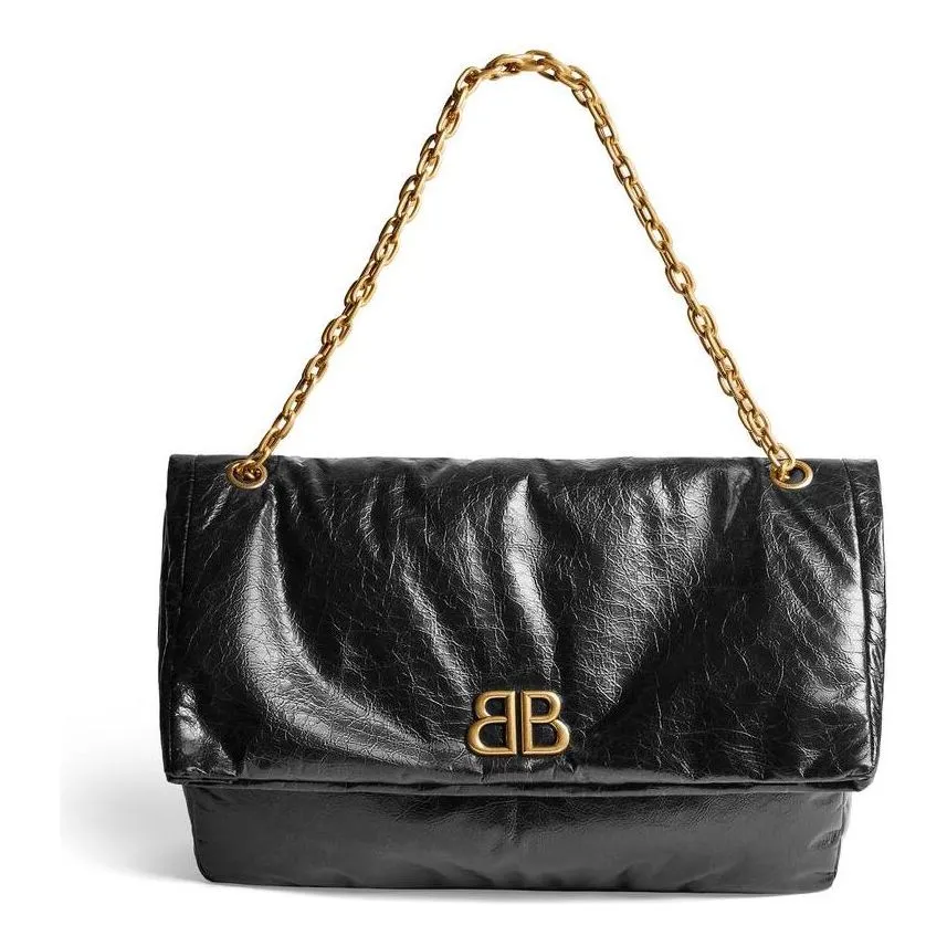 (WMNS) Balenciaga Monaco Large Chain Bag 'Black' 7659332AAR81000 sold by KicksCrew