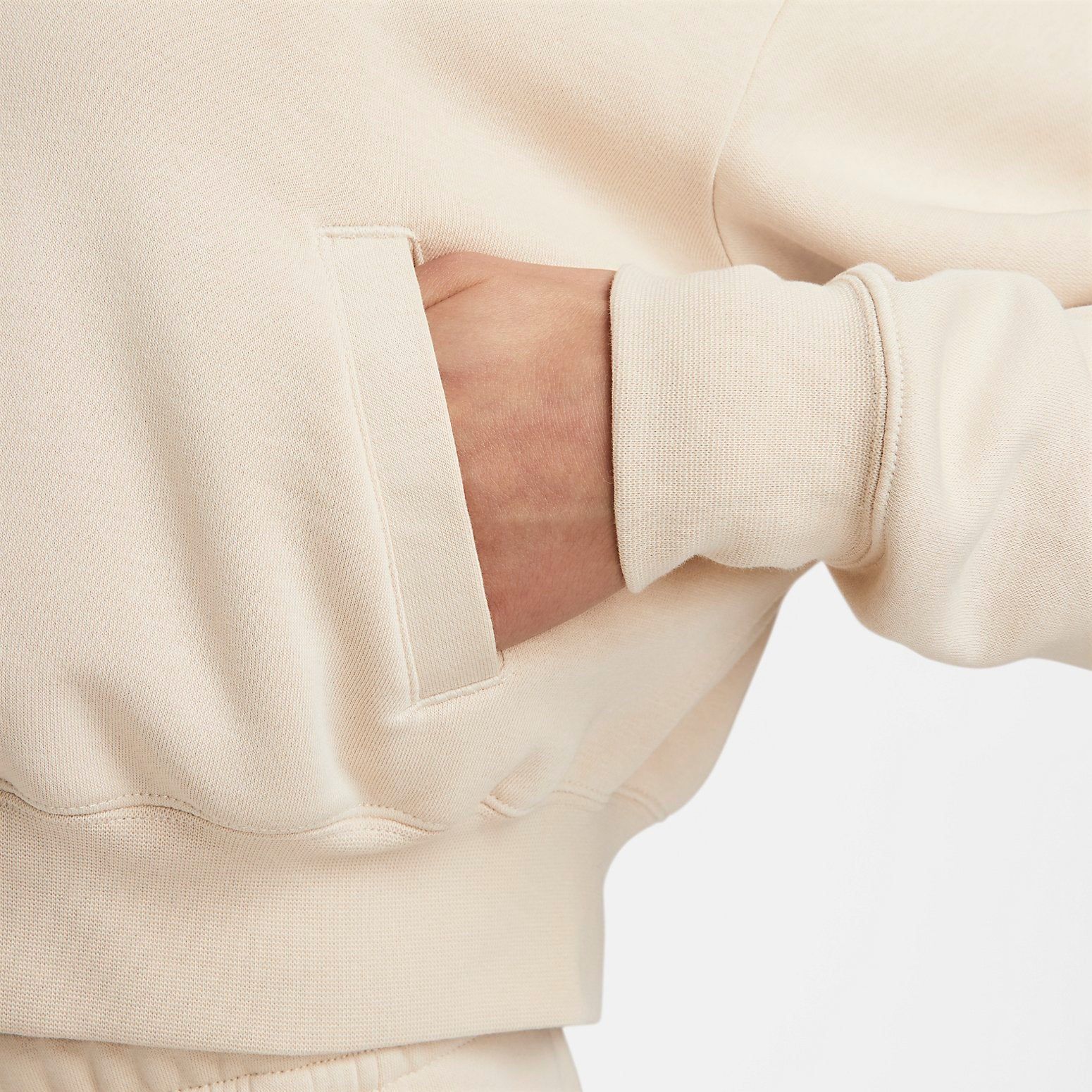 (WMNS) Nike Sportswear Oversized Cropped Full-Zip Jacket 'Beige' FB7279-126 sold by KicksCrew product image thumbnail 3