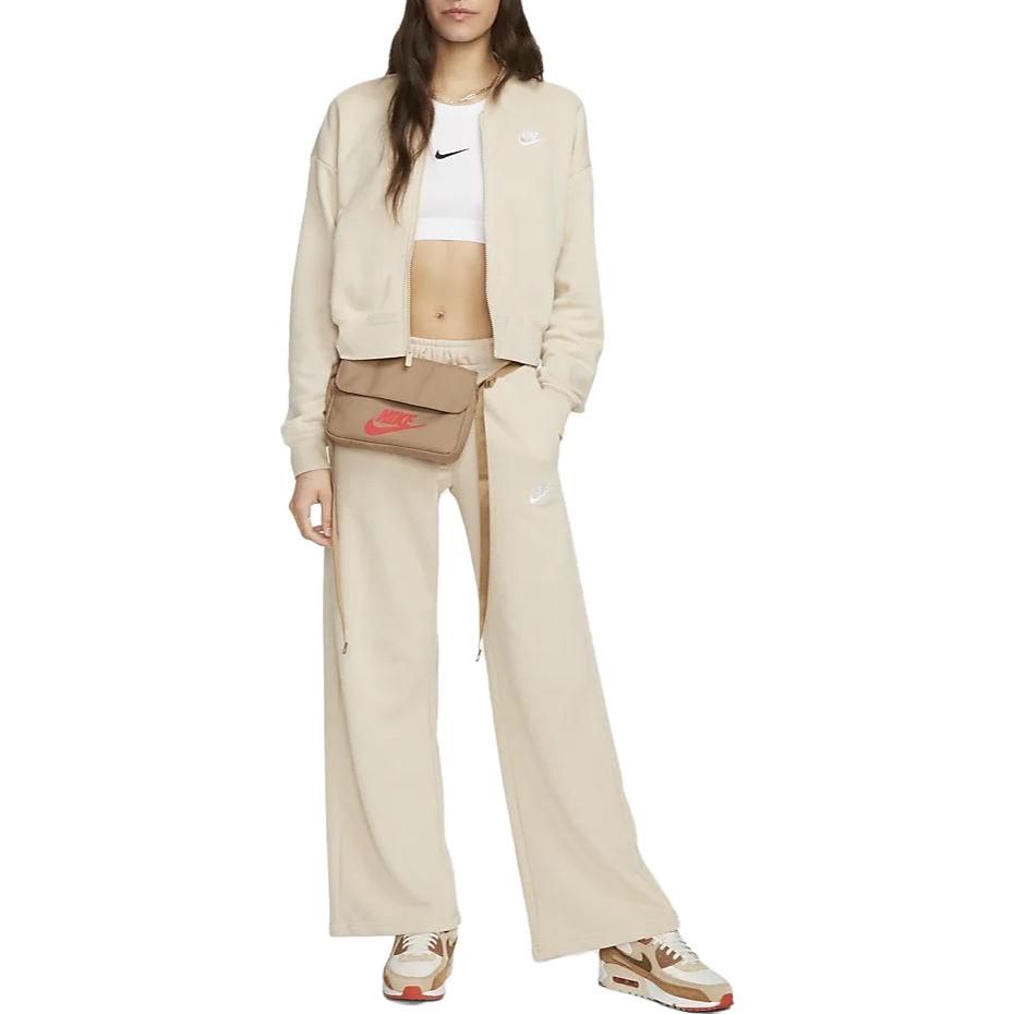 (WMNS) Nike Sportswear Oversized Cropped Full-Zip Jacket 'Beige' FB7279-126 sold by KicksCrew product image thumbnail 2