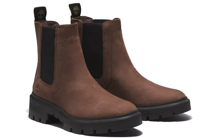 (WMNS) Timberland Cortina Valley Chelsea Boots 'Dark BrownFull Grain' A5T92V13 sold by KicksCrew product image thumbnail 3