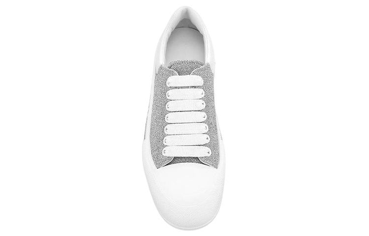 Alexander McQueen Deck Lace-Up Plimsoll Sneakers 'Grey White' 682409W4RU18598 sold by KicksCrew product image thumbnail 3