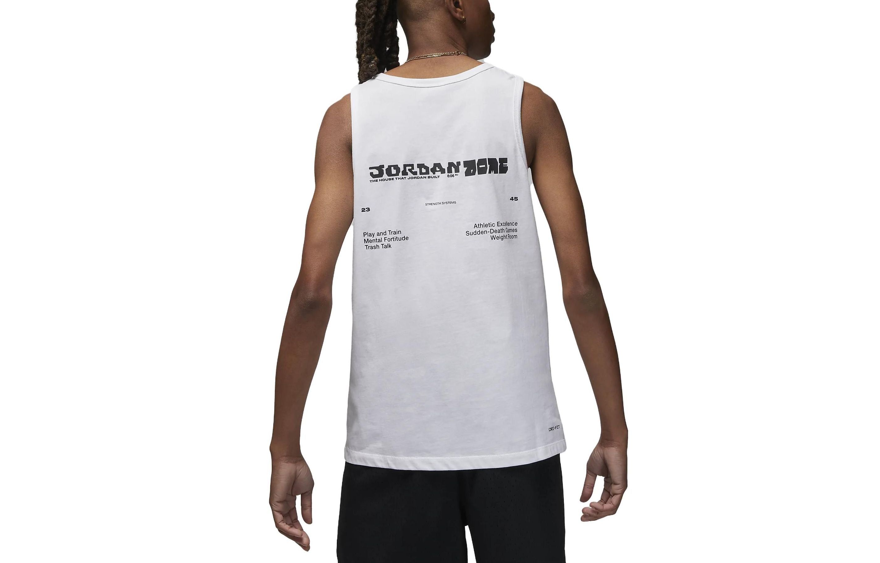 Air Jordan Sport Graphic Tank Top 'White' DX9605-100 sold by KicksCrew product image thumbnail 2