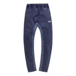 KITH Bleecker Crystal Wash Fleece Sweatpant 'Obsidian Navy' KH6315-102 sold by KicksCrew