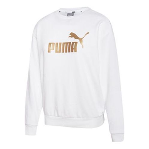 (WMNS) Puma Essentials+ Metallic Logo Sweatshirt 'White' 583841-02 sold by KicksCrew