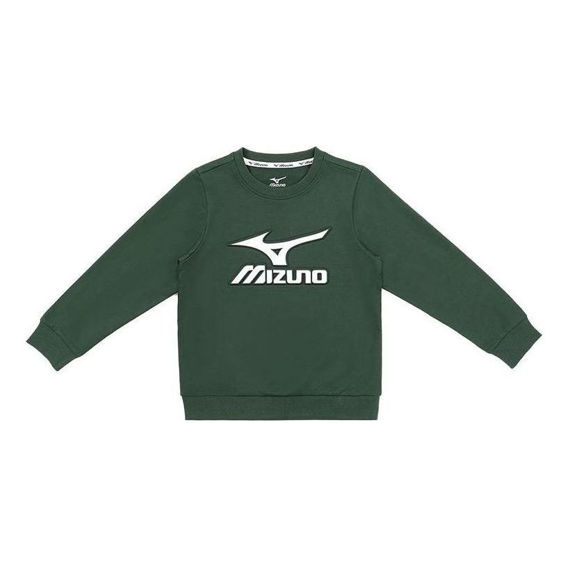 (GS) Mizuno Logo Casual Sweater 'Green' 32CA3901 sold by KicksCrew