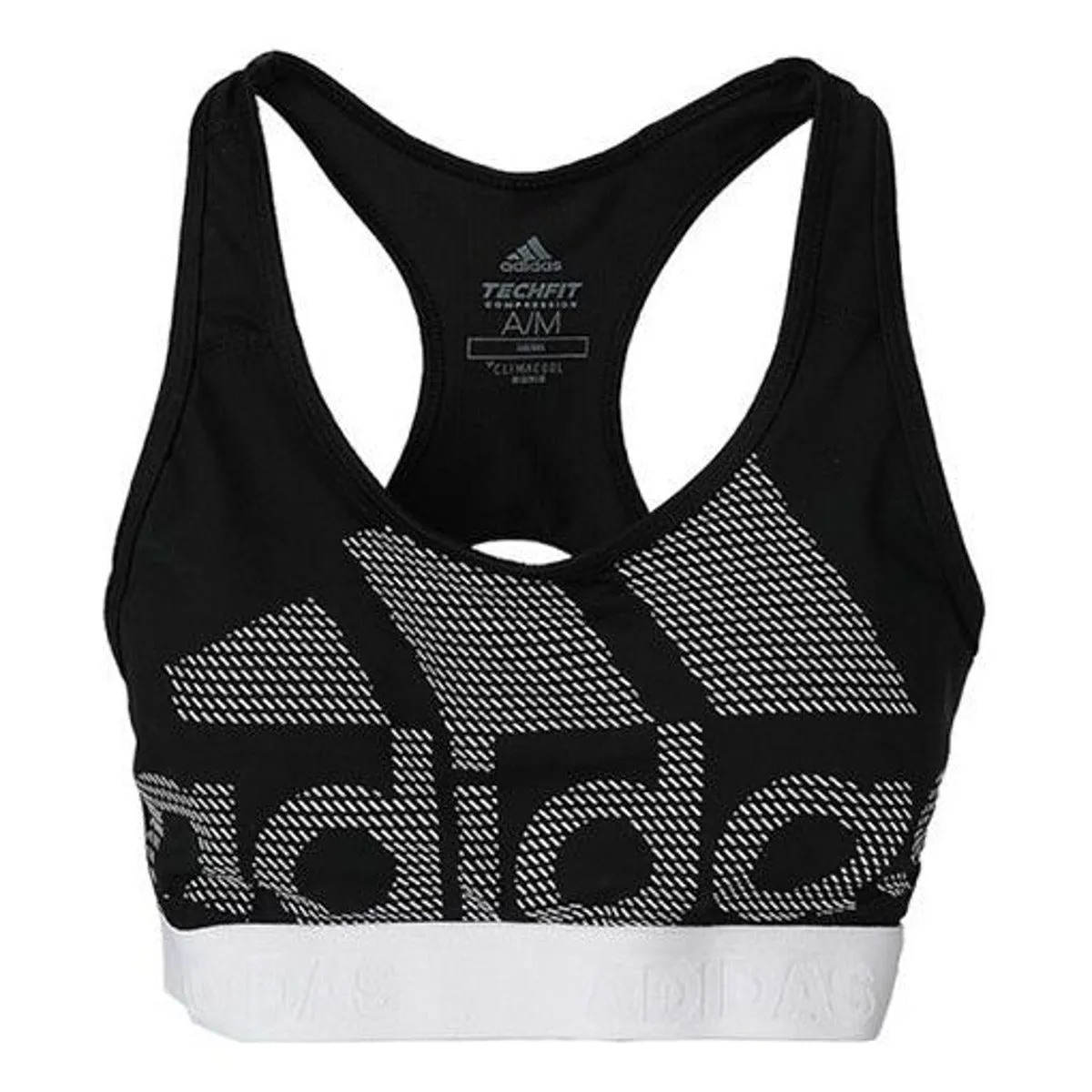(WMNS) adidas Don't Rest Alphaskin Bra 'Black Grey White' DH4446 sold by KicksCrew