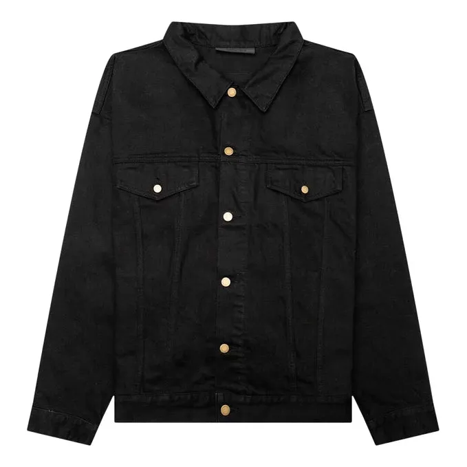 Fear of God Essentials FW23 Denim Jacket 'Jet Black' 202BT234270F sold by KicksCrew