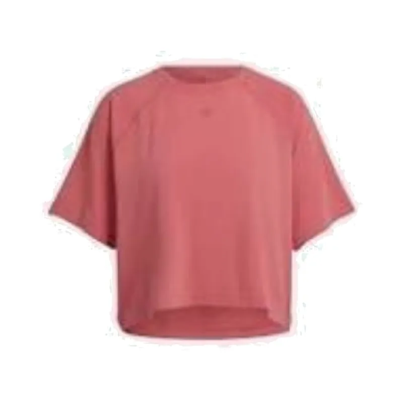 (WMNS) adidas AEROREADY Wrap-Back T-Shirt Asia Sizing 'Red' HK2354 sold by KicksCrew