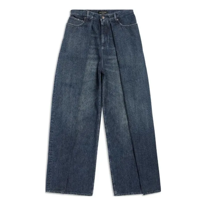 Balenciaga Double Side Pants 'Dark Blue' 767983TNW654445 sold by KicksCrew