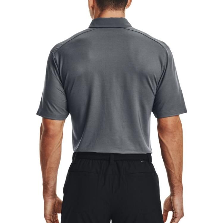 Under Armour Luxe Polo Shirts 'Grey' 1370150-012 sold by KicksCrew product image thumbnail 4