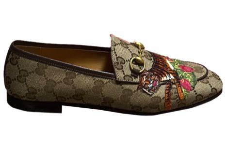 (WMNS) GUCCI Embroidered Round Toe Loafer 'Beige' 687584-KY980-9763 sold by KicksCrew
