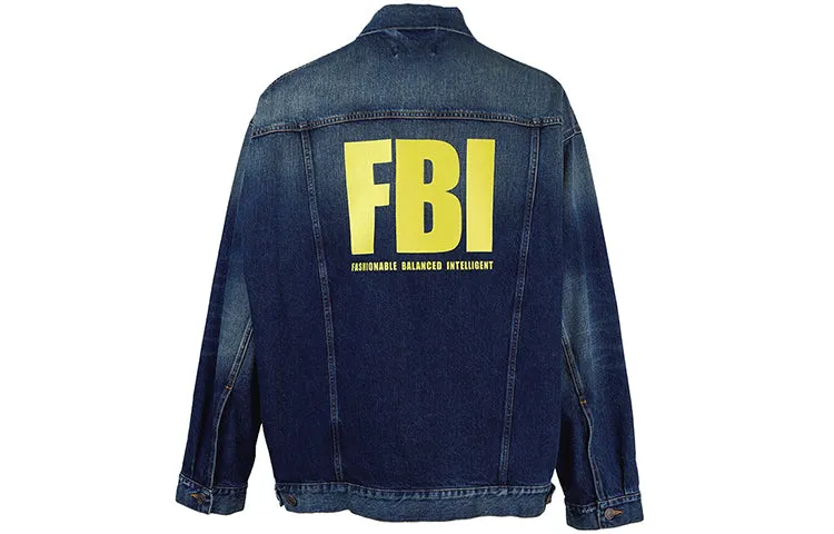 Balenciaga FBI Denim Jacket 'Blue' 681690TJW754021 sold by KicksCrew product image thumbnail 2
