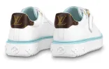 (WMNS) LOUIS VUITTON Time Out Sneakers 'White Blue Brown' 1AB194 sold by KicksCrew