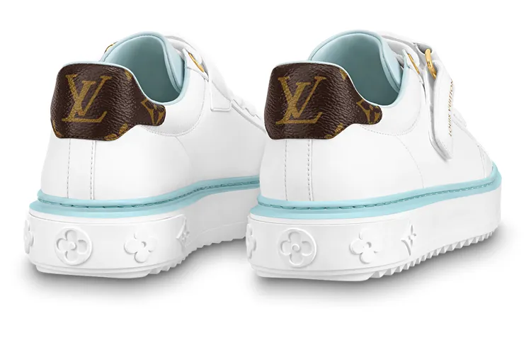 (WMNS) LOUIS VUITTON Time Out Sneakers 'White Blue Brown' 1AB194 sold by KicksCrew product image thumbnail 4