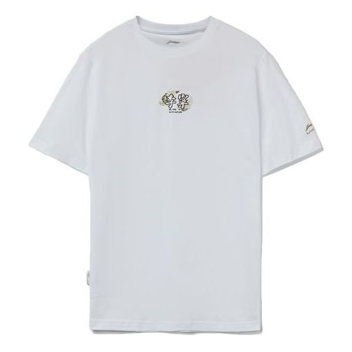 Li-Ning Small Graphic T-shirt 'White' AHSR517-1 sold by KicksCrew