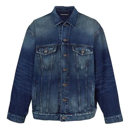 Balenciaga FBI Denim Jacket 'Blue' 681690TJW754021 sold by KicksCrew