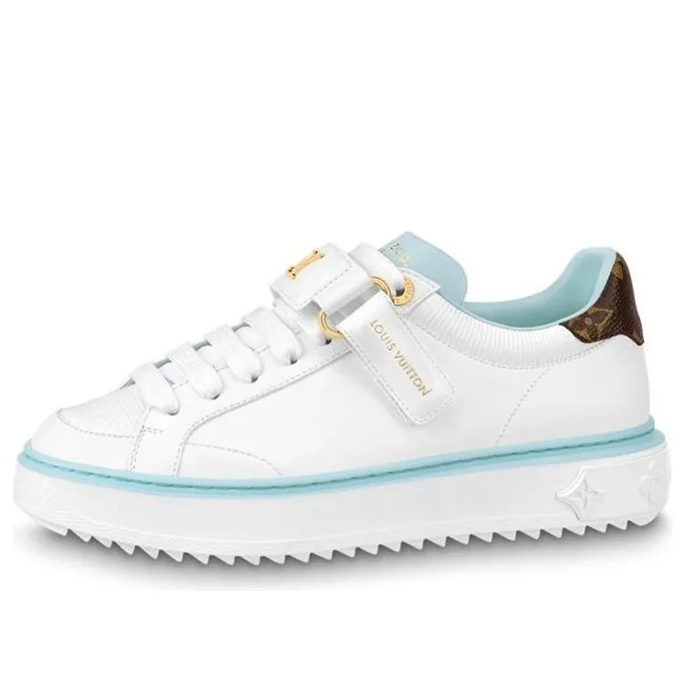 (WMNS) LOUIS VUITTON Time Out Sneakers 'White Blue Brown' 1AB194 sold by KicksCrew