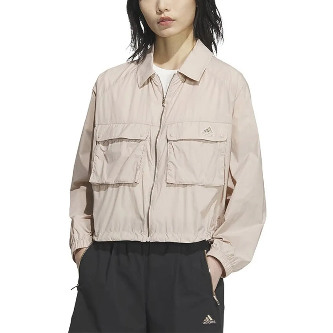 (WMNS) adidas Modern Tech Sport Jacket 'Beige' JI9800 sold by KicksCrew product image thumbnail 2
