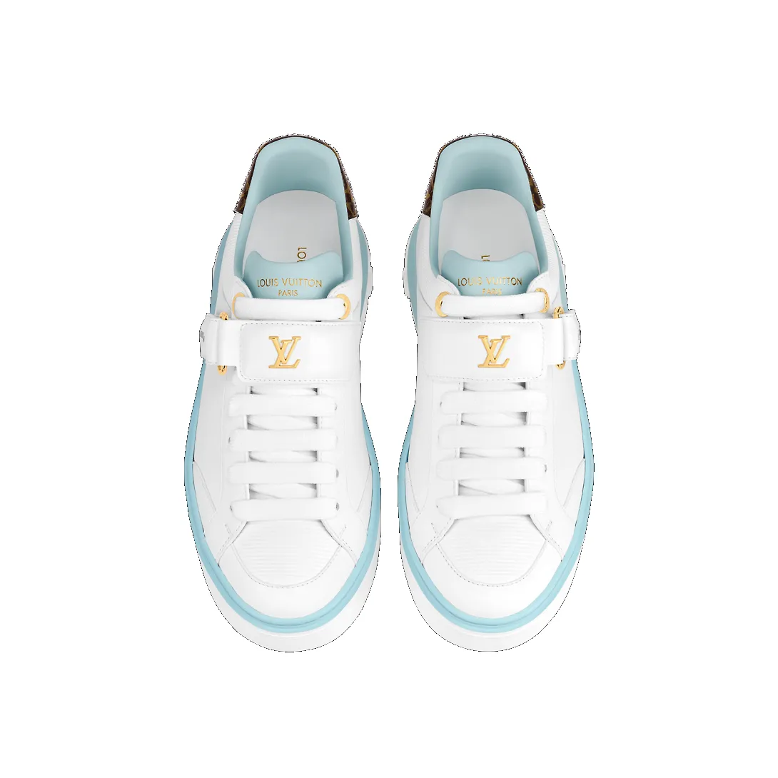 (WMNS) LOUIS VUITTON Time Out Sneakers 'White Blue Brown' 1AB194 sold by KicksCrew product image thumbnail 3