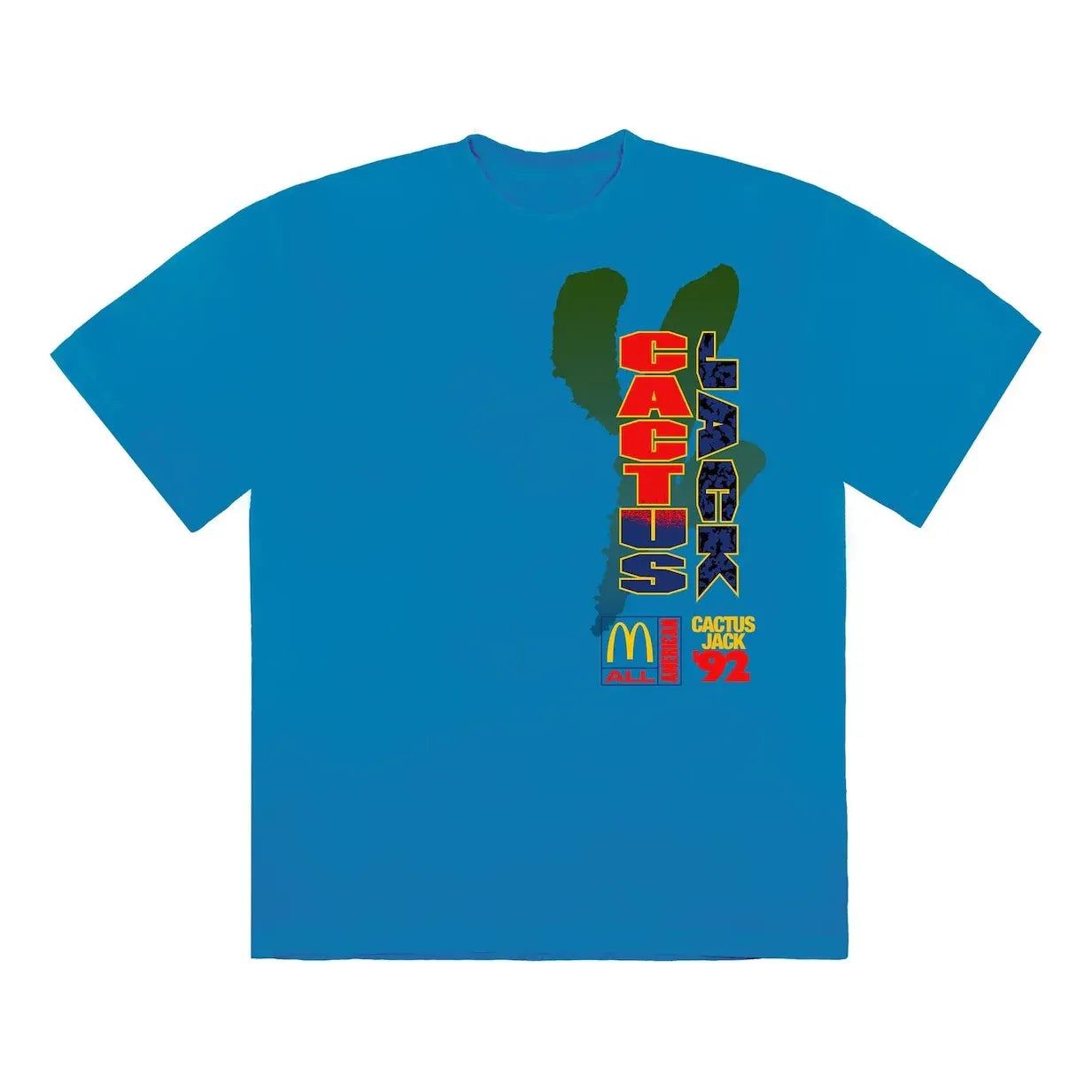 Travis Scott x McDonald's All American '92 II T-shirt 'Blue' TC-493 sold by KicksCrew