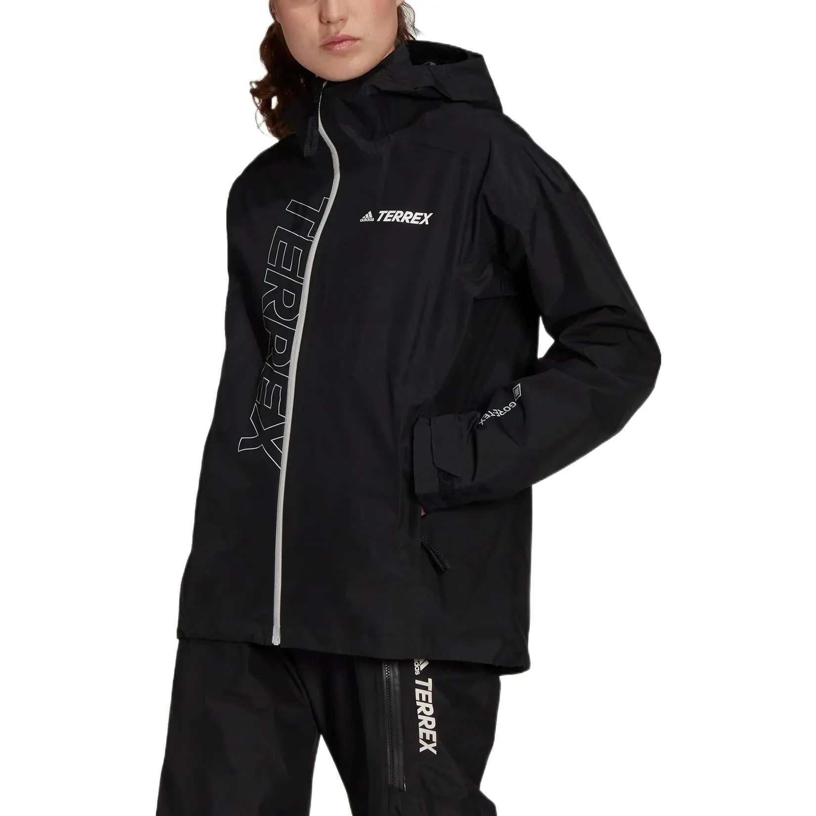 (WMNS) adidas Terrex Gore-Tex Paclite Rain Jacket 'Black' GM4807 sold by KicksCrew product image thumbnail 2