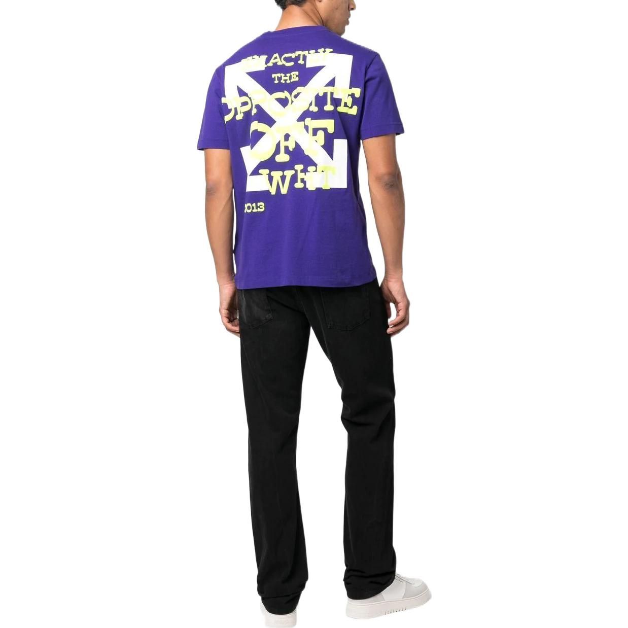 Off-White Opposite Arrow Slim T-Shirt 'Purple' OMAA027S23JER0063750 sold by KicksCrew product image thumbnail 4