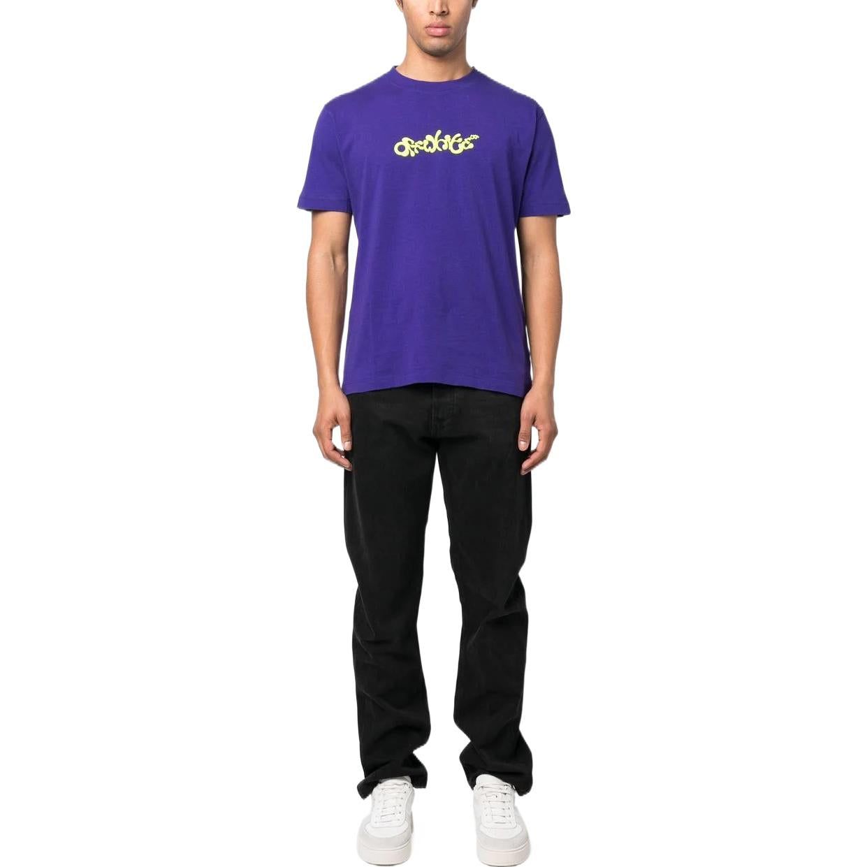 Off-White Opposite Arrow Slim T-Shirt 'Purple' OMAA027S23JER0063750 sold by KicksCrew product image thumbnail 3