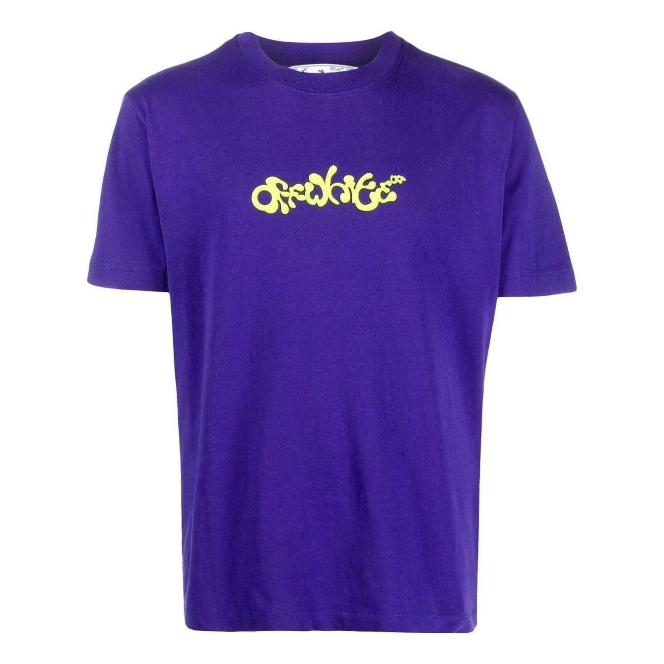 Off-White Opposite Arrow Slim T-Shirt 'Purple' OMAA027S23JER0063750 sold by KicksCrew