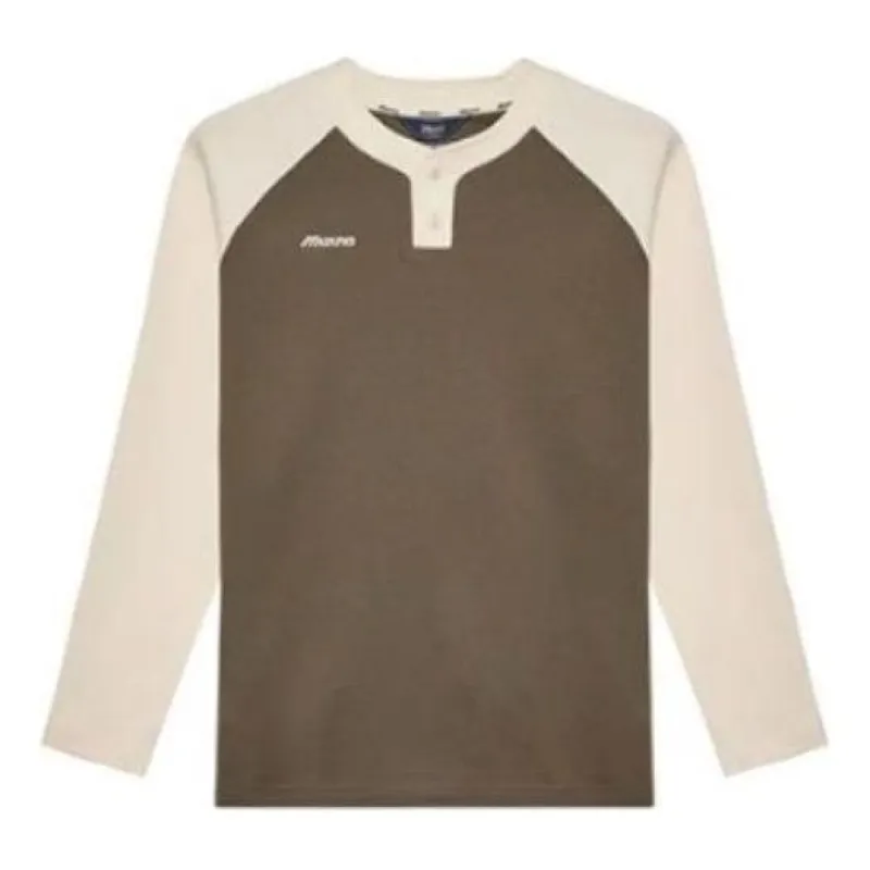 Mizuno Heritage Long Sleeve Shirt 'Beige' D2CA34H1 sold by KicksCrew
