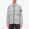 STONE ISLAND 2 Pocket Brushed Cotton Shirt Jacket 'Light Grey' 7515113WN-V0161 sold by KicksCrew