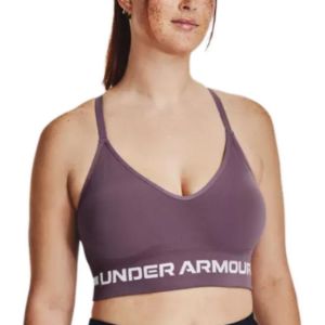 (WMNS) Under Armour Seamless Low Long Bra 'Purple' 1357719-500 sold by KicksCrew