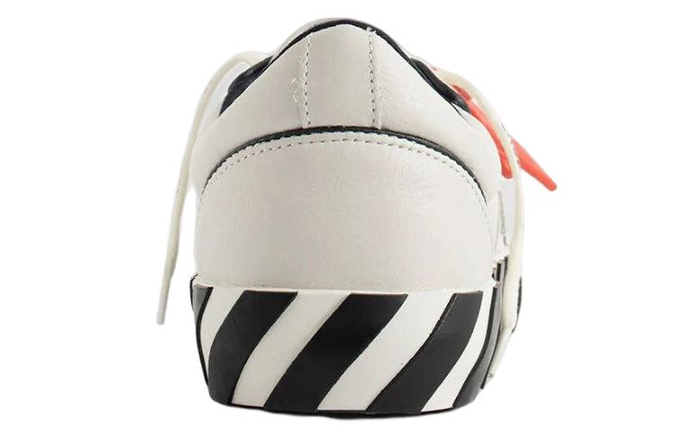 Off-White Low Vulcanized Outlined Leather Sneakers 'White Black Orange' OMIA085S23LEA0040110 sold by KicksCrew product image thumbnail 4