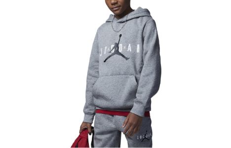 (GS) Air Jordan Fleece Hoodie ' Grey' FD9362-091 sold by KicksCrew