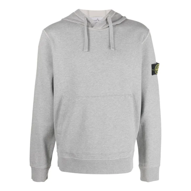 STONE ISLAND Garment Dyed Popover Hoodie 'Grey Marl' 101564151-A0M64 sold by KicksCrew