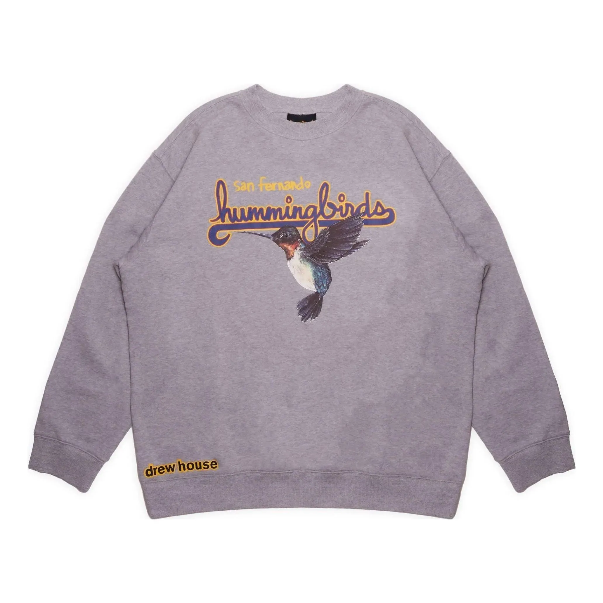 Drew House Hummingbirds Crewneck Sweatshirt 'Heather Grey' DR-FW22-450 sold by KicksCrew