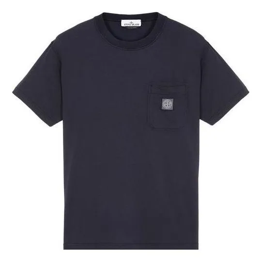 STONE ISLAND Plain Logo T-shirt 'Black' 101521957-A0020 sold by KicksCrew