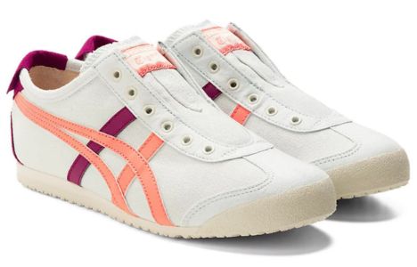 (WMNS) Onitsuka Tiger MEXICO 66 Slip-on Shoes 'White Burgundy Orange' 1182A087-400 sold by KicksCrew