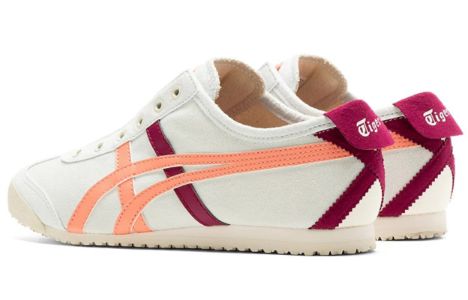 (WMNS) Onitsuka Tiger MEXICO 66 Slip-on Shoes 'White Burgundy Orange' 1182A087-400 sold by KicksCrew
